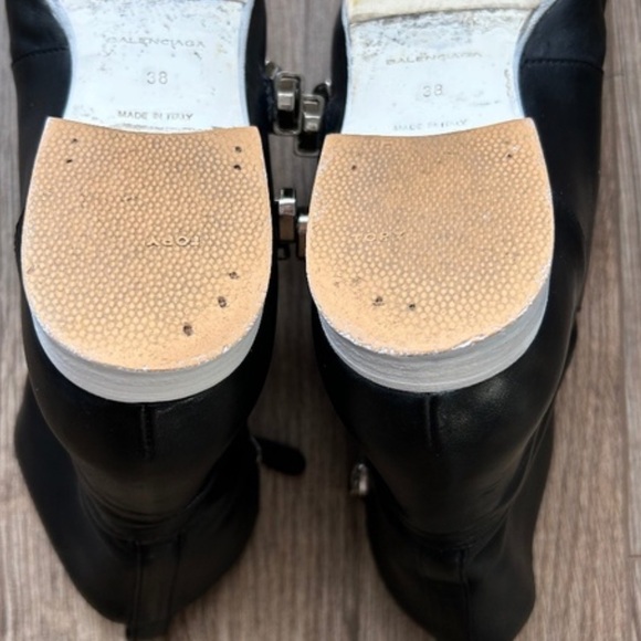 Balenciaga Black Leather Monk Strap Ankle Boots | 38 - Picture 9 of 13